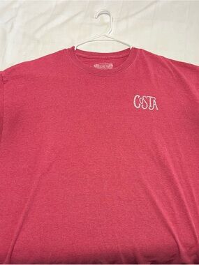 Costa Men's Short-Sleeve Crewneck Tee in Heather Pink